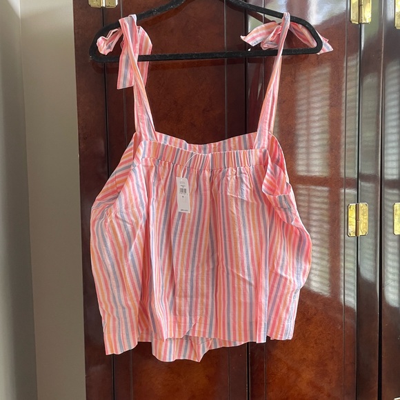 NWT GAP Shoulder Tie Tank Top in Pastel - Size XL - Picture 4 of 5